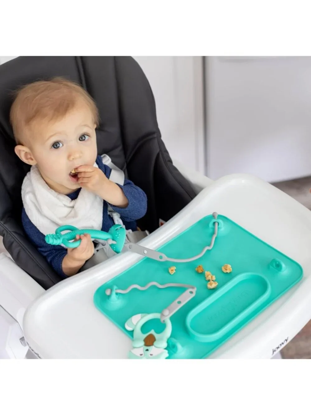 Silicone Suction Mat with 4 Straps | Self Feeding & Baby Led Weaning | Travel
